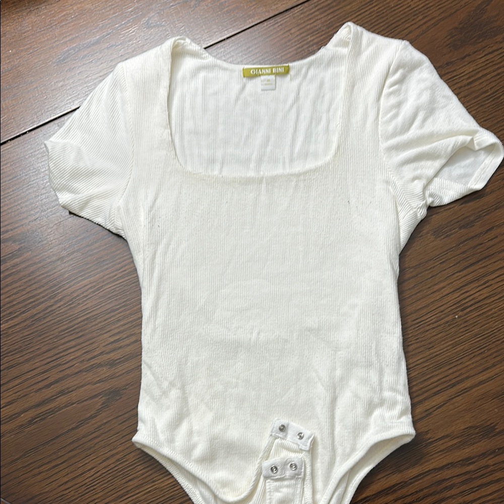 Cream Ribbed Bodysuit